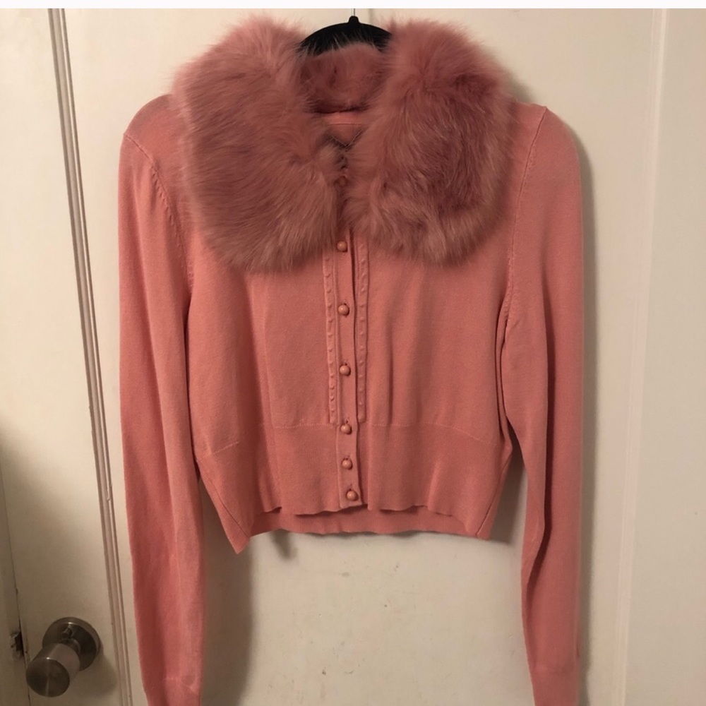 *Reserved* Review Faux Fur Cardigan